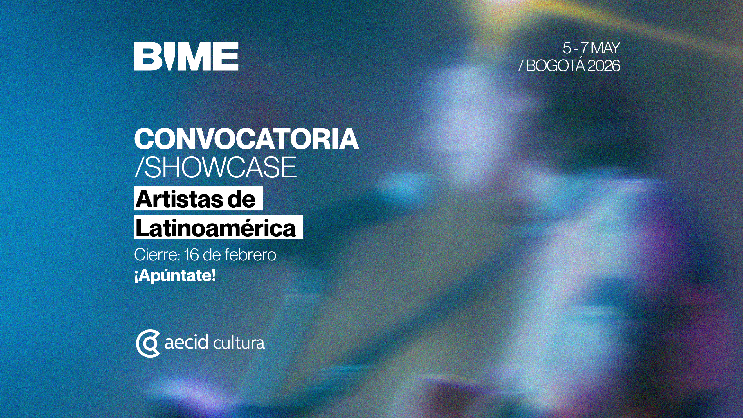 BIME Live x AECID: Convocatoria a solistas y agrupaciones de América Latina para actuar en BIME Bogotá 2026